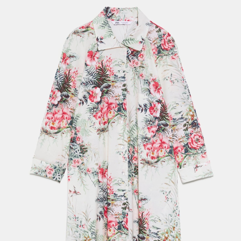 Zara Tropical Midi Dress